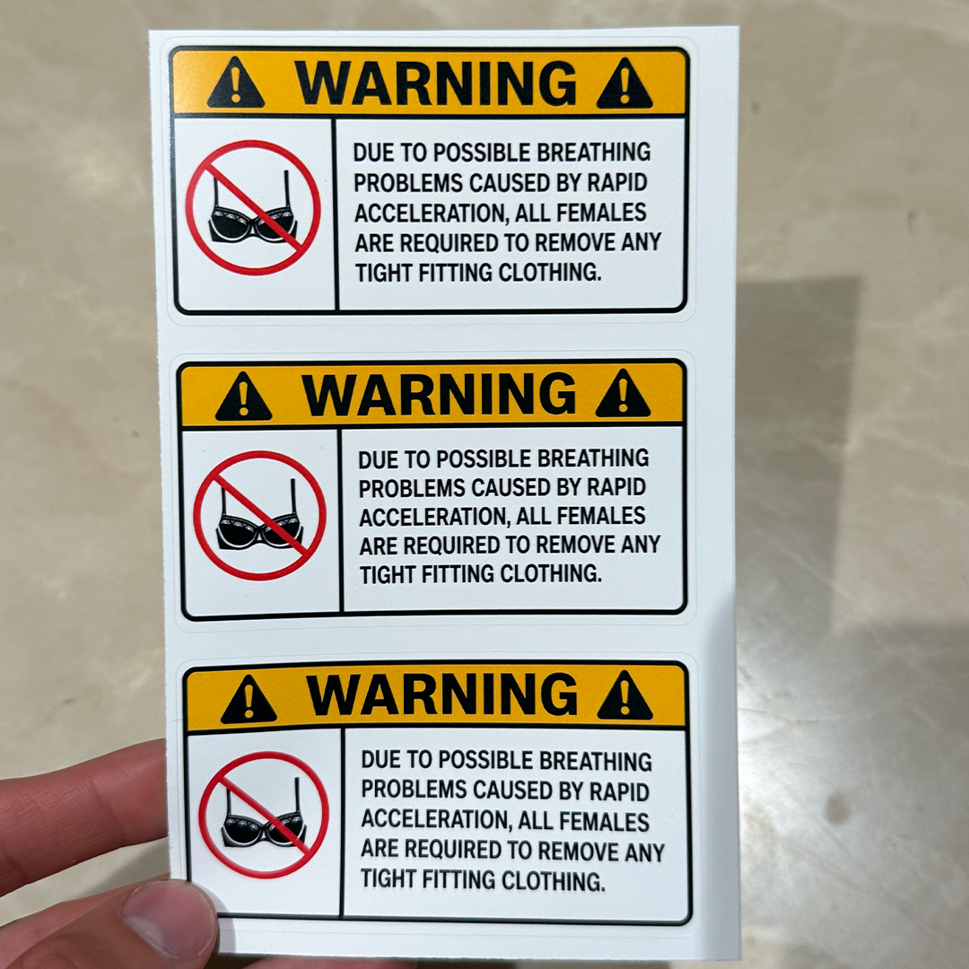 WARNING: Remove Tight Fitting Clothing